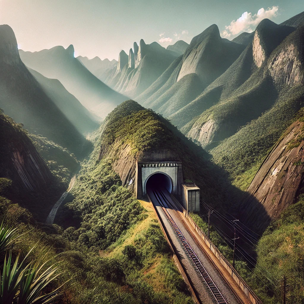 O Tunelãol em Bom Jardim de Minas, Serra da Mantiqueira