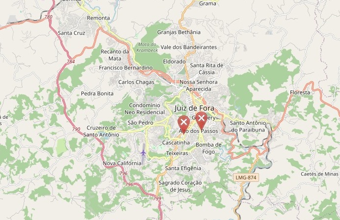 Mapa Juiz de Fora